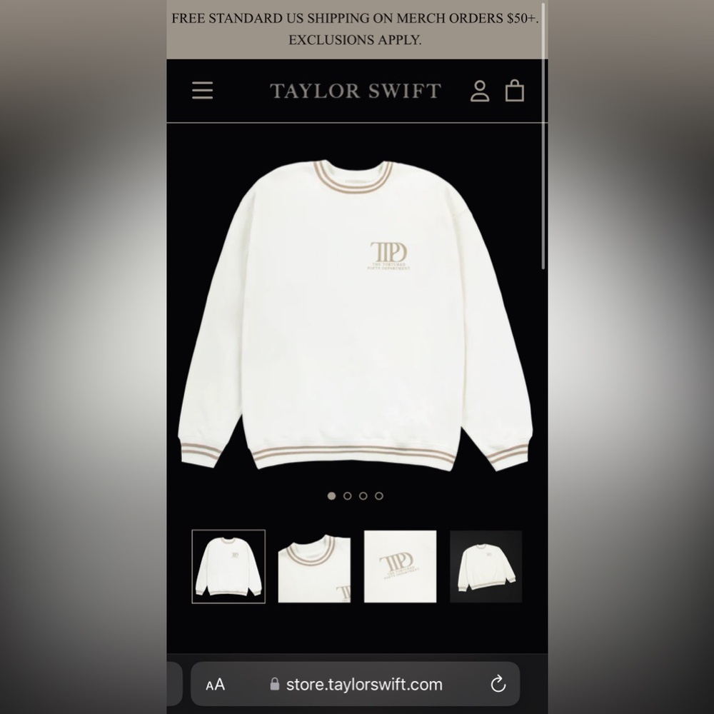 Taylor Swift TTPD Tortured Poets Department Crewneck Sweatshirt Sweater
